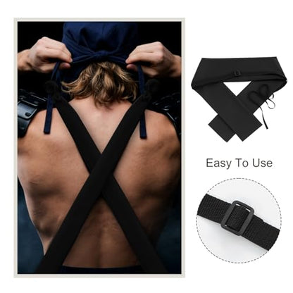 CIATBYYJ Sword Bag Black Samurai Swords Carrying Case Sword Sheath Cover Carry Bag Carrying Case Holder Katana Cases with Strap Bokken Bags for Samurai Cosplay Costume Halloween Party