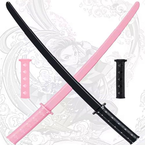 2PCS Plastic 3D Printed Gravity Retractable Samurai Sword Model Toys