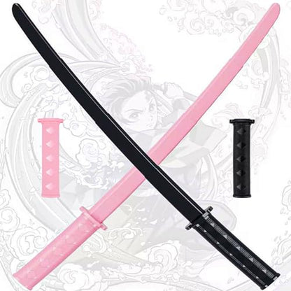 2PCS Plastic 3D Printed Gravity Retractable Samurai Sword Model Toys