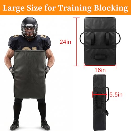 Gagalileo Football Blocking Pad with 5 Handles 24 x 16in
