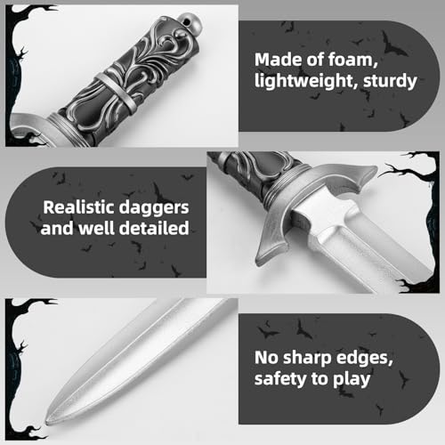 1 Pcs Fake Foam Dagger Knife - size: 7.4"