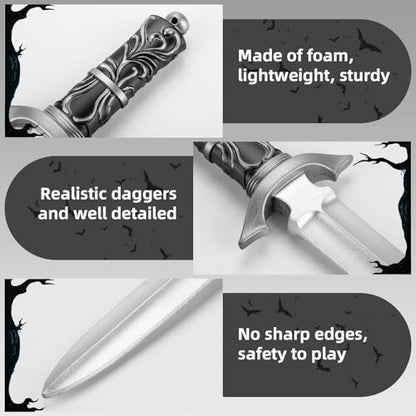 1 Pcs Fake Foam Dagger Knife - size: 7.4"