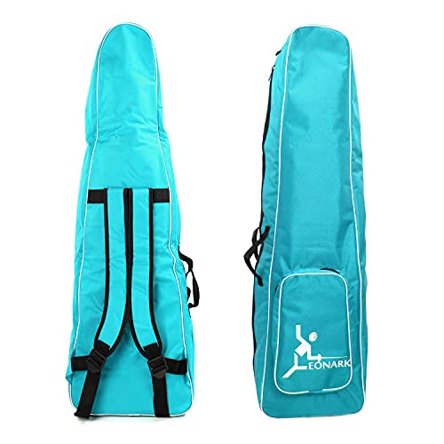 LEONARK Fencing Storage Bag for Epee Saber and Foil Equipment - Portable Hema Sword Bag Backpack for Fencing Sword Suit and Mask - color: Lake Blue