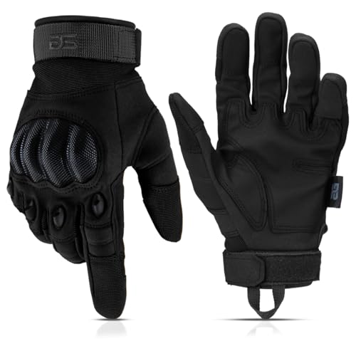 Glove Station Hard Knuckle Utility Gloves, Touchscreen, THKFF, Black, Medium - color: Black - Hard Knuckle, size: Medium
