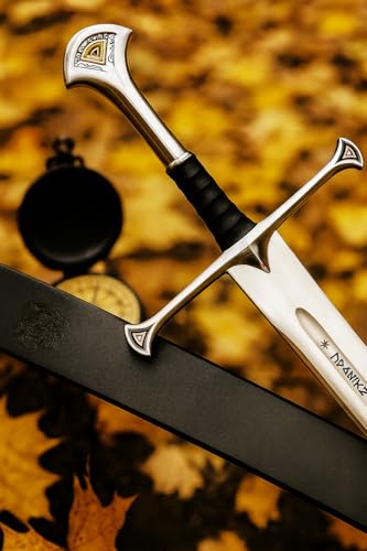 SHINY CRAFTS® Viking Sword of Ragnar - Lord of the Rings Collectible - King Herugrim LOTR Replica - with Sheath and Wall Mount - color: VBS-0005