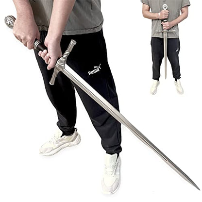 41 Inch Medieval Foam Hunting Long Sword for Cosplay LARP Costume Halloween - style: Steel