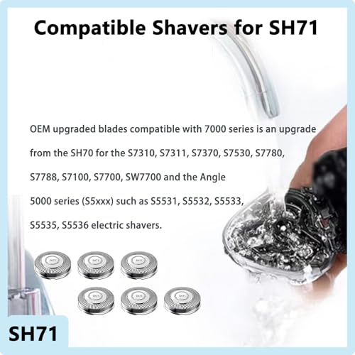 SH71 Heads for Philips Norelco Series 7000 and 5000 Series Electric Razors