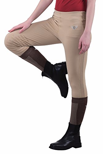 TuffRider Women's Ventilated Schooling Tights - color: Safari/Safari, size: Small