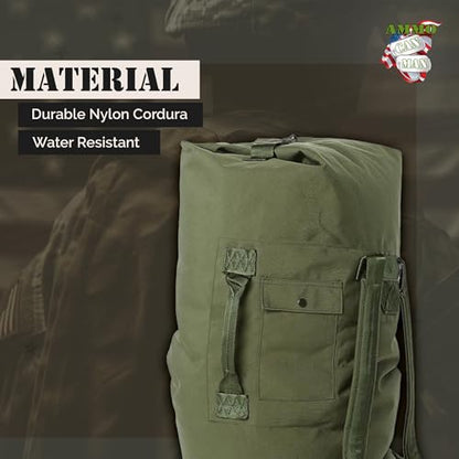 Military Style Tactical Duffle Bag, 70 Lb, Olive Drab
