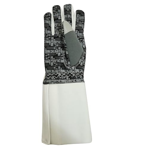 Fencing Glove High Performance Padded, Washable Amara Synthetic Leather, Real Leather for Foil, Epee & Saber, Silicoated Palm Back Neoprene Padded, 350N Cuff Protective Glove. - size: XX-Small