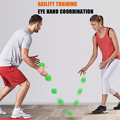 AIRLAXER Reaction Ball,Reflex Ball for Hand Eye Coordination Training,2.83 inch,Pack of 2-Orange,Yellow.