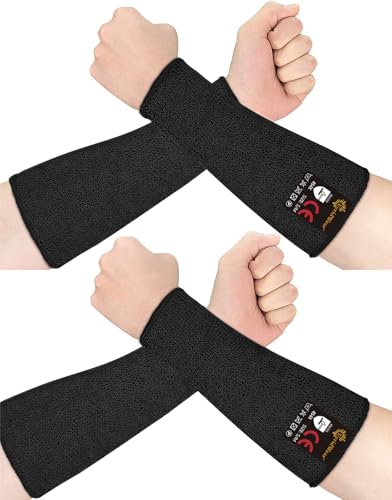 Evridwear Arm Protectors for Thin Skin and Bruising Cut Resistant Arm Sleeves Arm Guards Protective Sleeves for Men Women - color: Black No Thumb Hole, size: Small-Medium