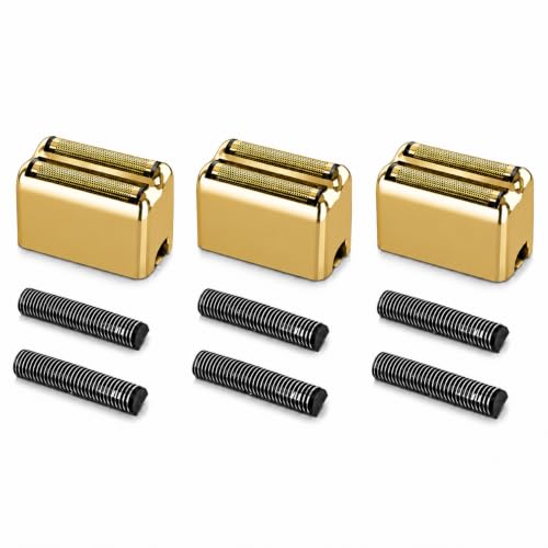Replacement Heads Foil & Cutters Compatible with BaBylissPRO FXFS2 Shaver - color: 3 gold