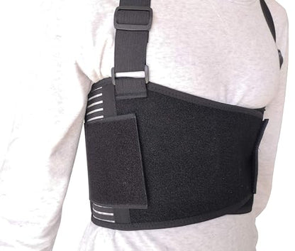 Solmyr Rib and Chest Support Brace, Broken Rib Brace, Breathable Rib Belt for Sore or Bruised Ribs Support, Sternum Injuries, Dislocated Ribs Protection, Pulled Muscle Pain (XL/XXL) - size: 2X-Large (Pack of 1)