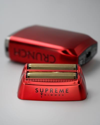 Supreme Trimmer Replacement Foil & Cutter SB63 | Hypoallergenic Foil for Crunch STF602 | Red - color: Red Foil & Cutters
