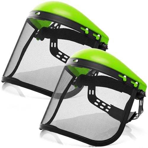 Sabary Safety Face Shield with Mesh Visor for Men, Green - color: Green