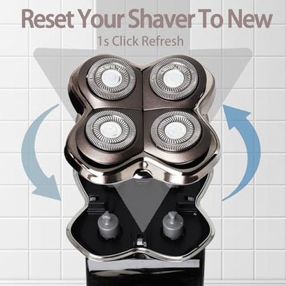 2Pack Professional Replacement Head for Skuls Pitbuls Shaver Gold PRO, Silver PRO, Diamond PRO Series…Self-Sharpening Blades with Hypoallergenic Foil - size: 1 Count (Pack of 2)
