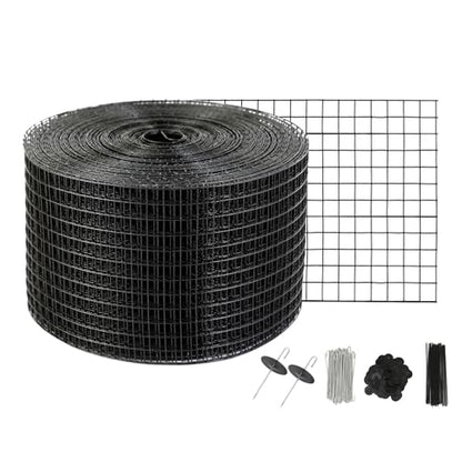 VEVOR Solar Panel Bird Wire, 8inch x 98ft Critter Guard Roll Kit, Solar Panel Guard with 100pcs Durable Metal Fasteners, Removable PVC Coated Guard Wire for Squirrel, Bird, Critters Proofing - size: 8in x 98ft with 100pcs Fasteners, 50pcs Tie Wires