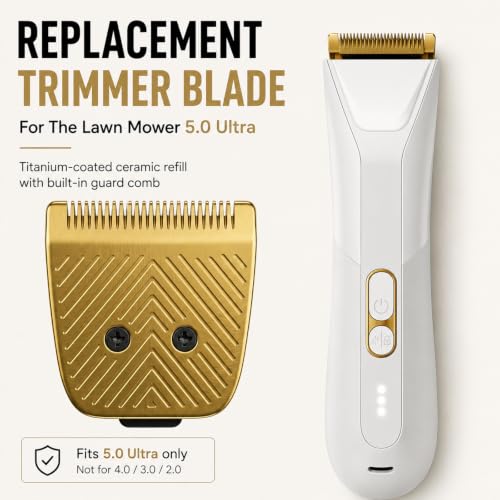 2 Pack Gold Replacement Trimmer Blades for Manscaped Lawn Mower 5.0 - color: Gold Trimmer Blade, size: 2 Pack