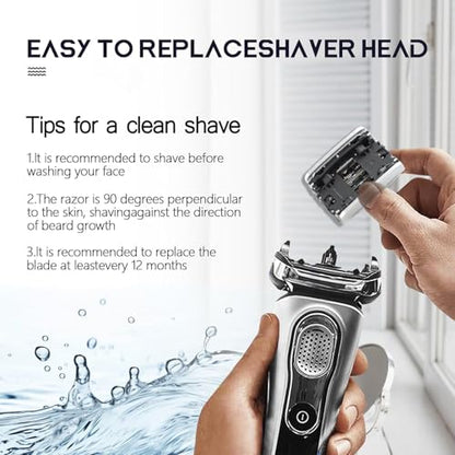 83M Series 8 Replacement Head Compatible with Braun S8 - color: silver