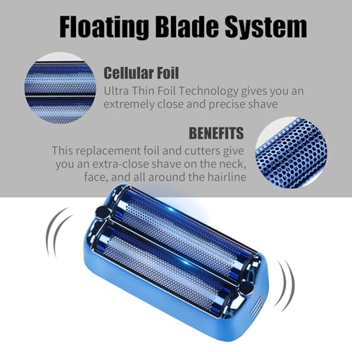 Shaver Replacement Foil Compatible with BaBylissPRO FXONE Double Foil - color: Blue-1 Pack