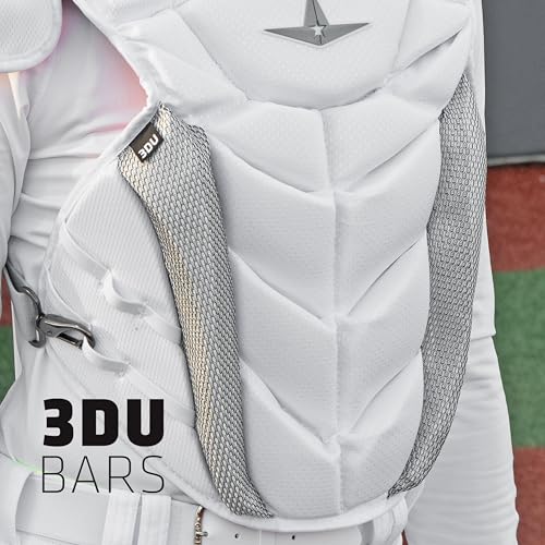 All-Star Adult PHX Paige Halstead Fastpitch Softball Chest Protector - color: White/Scarlet, size: Small