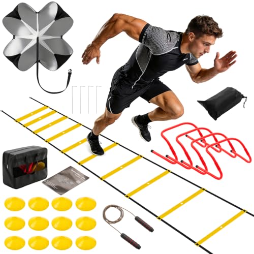 NEWBULIG Agility Ladder Speed Training Equipment, Football Practice Set
