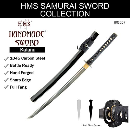 Hand Forged 1045 Carbon Steel Bamboo Leaf Katana Full Tang Sword