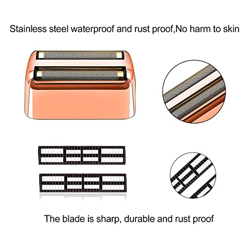 Replacement Heads Foil & Cutters Compatible with BaBylissPRO FXFS2 Shaver - color: Rose Gold