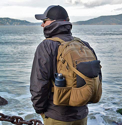 Helikon-Tex RAIDER 20 L Tactical Backpack, Black – Cordura MOLLE Daypack with Hydration Sleeve & Rain Cover - color: Black