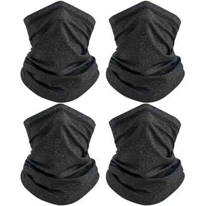 TICONN Neck Gaiter for Men Women, Cooling Bandana Face Mask Cover Gator - color: 4 Heather Black, style: Quick Dry