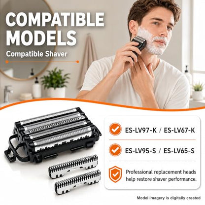 Shaver Replacement Foil，Compatible with Panasonic ARC5 5-Blade Shavers - color: Black Border 1 Pack