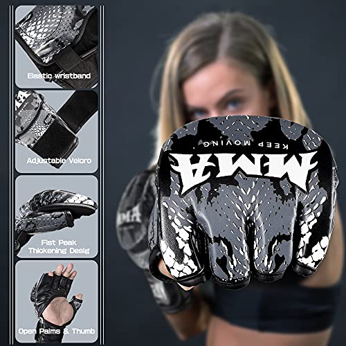 Punch Bag Training Gloves, LangRay MMA Grappling Gloves for Sparring Martial Arts Boxing Training for Adults and Kids - size: Large, style: MMA