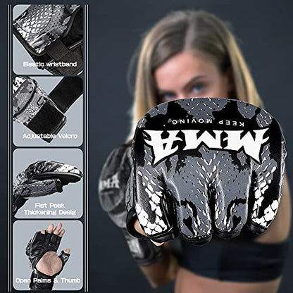 Punch Bag Training Gloves, LangRay MMA Grappling Gloves for Sparring Martial Arts Boxing Training for Adults and Kids - size: Large, style: MMA