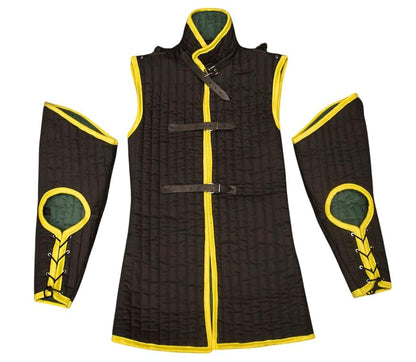 Black & Yellow HEMA Gambeson Jacket. - size: 7X-Large