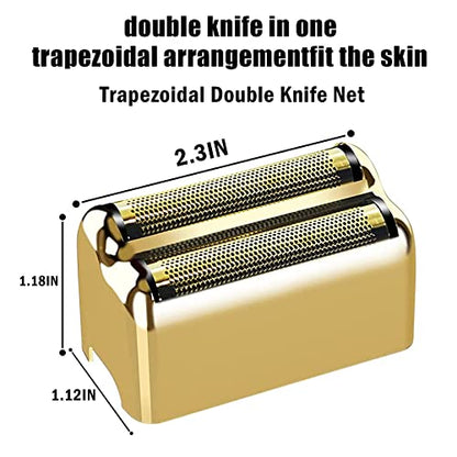 Shaver Replacement Foil & Cutters compatible with BaBylissPRO Double FXFS2(2PC Gold) - color: 2PC Gold