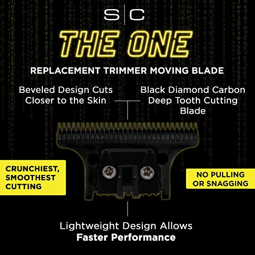 StyleCraft Replacement Hair Trimmer Blade Cutter Set Professional Grade - color: Wide X-pro Gold Titanium - the One Black Diamond