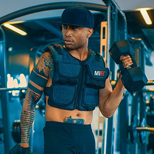 miR Air Flow Weighted Vest with Zipper Option 20lbs - 60lbs Solid Iron Weights Machine Washable. Workout Vest for Men and Women - size: 40lbs, style: With Zipper