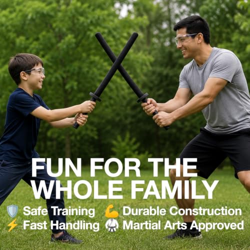 E-BOGU Practice Padded Foam Sparring Katana Sword Short (2-Pack)