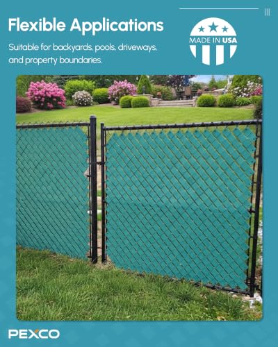 Pexco Privacy Slats for Chain Link Fence, 250 Ft, Aqua - color: Aqua