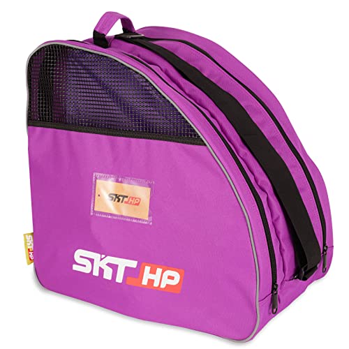 Roller Skate Bag with Adjustable Shoulder Strap for Kids and Adults to Hold Inline Skates and Knee Pads - color: C Purple