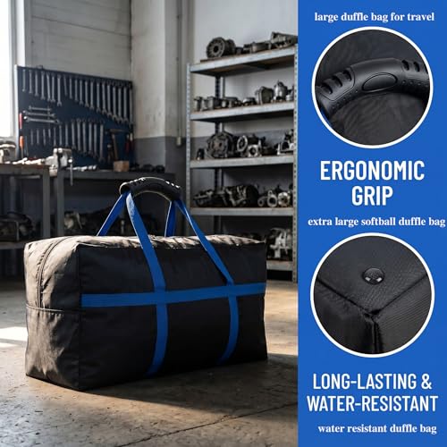 56 Inch Travel Duffel Bag, Heavy Duty 600D Foldable Large Capacity - size: 56"(L)*15"(W)*27"(H)