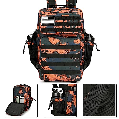 Military 45L Tactical Assault Backpack 3 day assault pack with Molle Waterproof backpack Rucksack for Tactical Backpacks - color: Marscamo