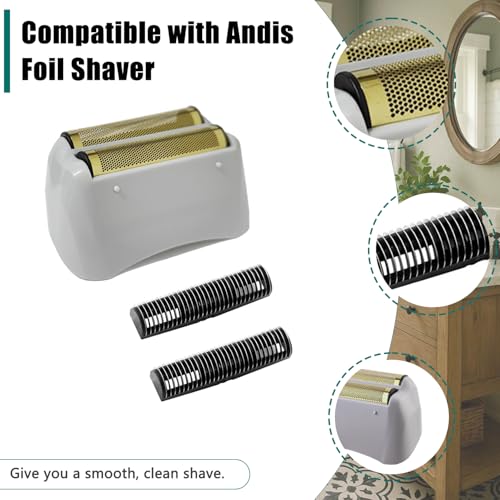 Replacement Foil and Blades Compatible with andis Foil Shaver TS-1 TS-2 - color: Golden 2 Pack