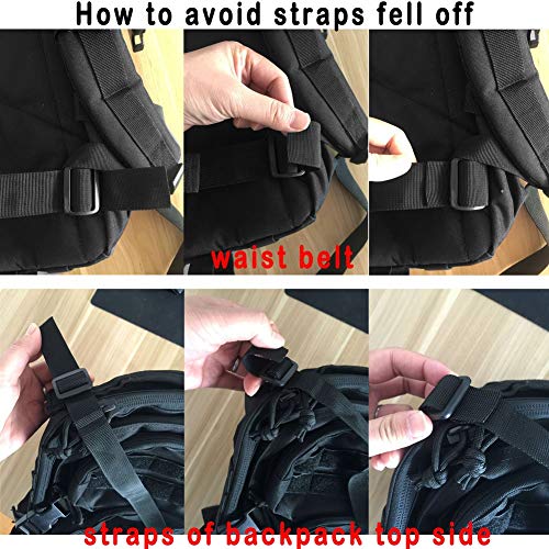 REEBOW GEAR 38L Tactical Backpack for Men 3 Day Military Bug Out Bag Black - color: Black