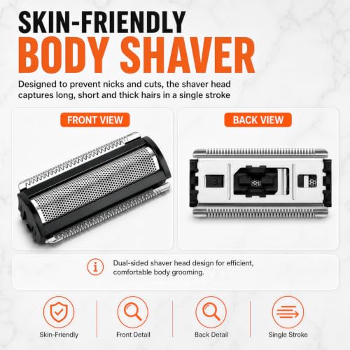 2Pcs Shaver Replacement Foil Blade Compatible with MANSCAPED Lawn Mower 5.0 - color: Black 2 Pcs