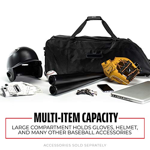 Franklin Sports Traveler Roller Equipment Bag - Black