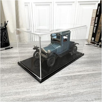 Plymor Clear Acrylic Display Case with Black Base, 10" x 5" x 5" - color: Black Base