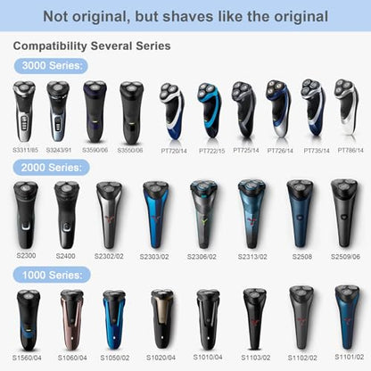 SH30 Replacement Heads for Philips Norelco Shaver Series 3000, 2000, 1000