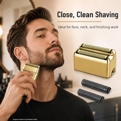 Replacement Heads Foil & Cutters Compatible with BaBylissPRO FXFS2 Shaver - color: 2 gold